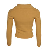 Sandro Damen-Strick Strickjacke e in Camel mit Knöpfen, Größe 34 FR, 6 UK, 2 US, SFPCA00366