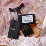 Maje Women's Pink Silk Blend Short Floral Dress Size 36 FR 8 UK 4 US MFPRO02510