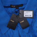 Maje Women's Blue Knitted Midi Dress Size 38 FR 10 UK 6 US MFPCA00292