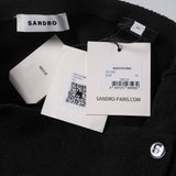 Sandro Women's Black Knit Pleated Short Skirt Size 36 FR 8 UK 4 US SFPJU00960