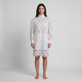 Sandro Women's White Cutout Short Dress Size 36 FR 8 UK 4 US R20197H