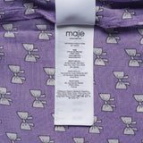 Maje Women's Purple Guipure Collar Viscose Shirt Size 36 FR 8 UK 4 US MFPCM00212