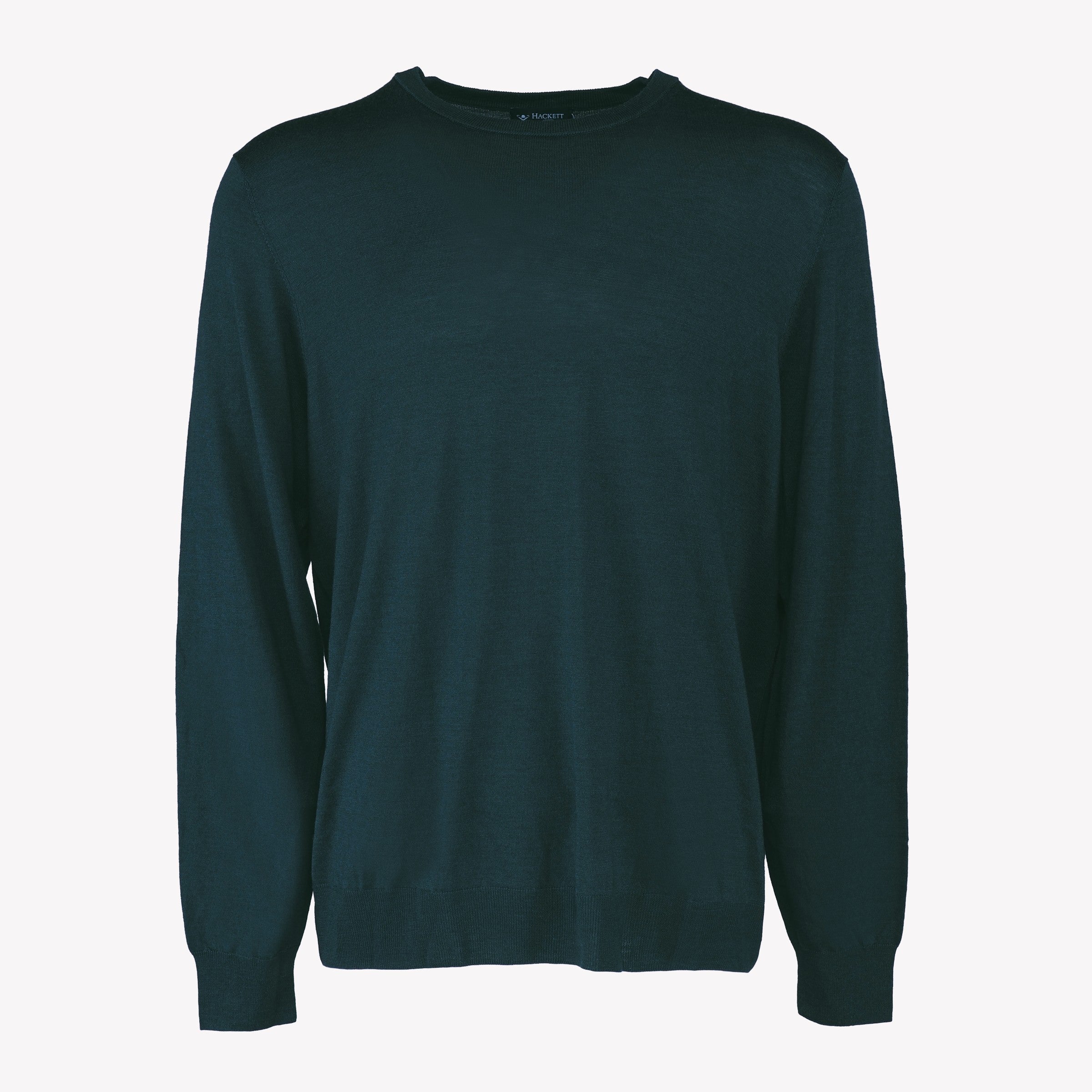 Hackett London Men's Dark Green Wool & Silk Blend Sweater Size L HM702834