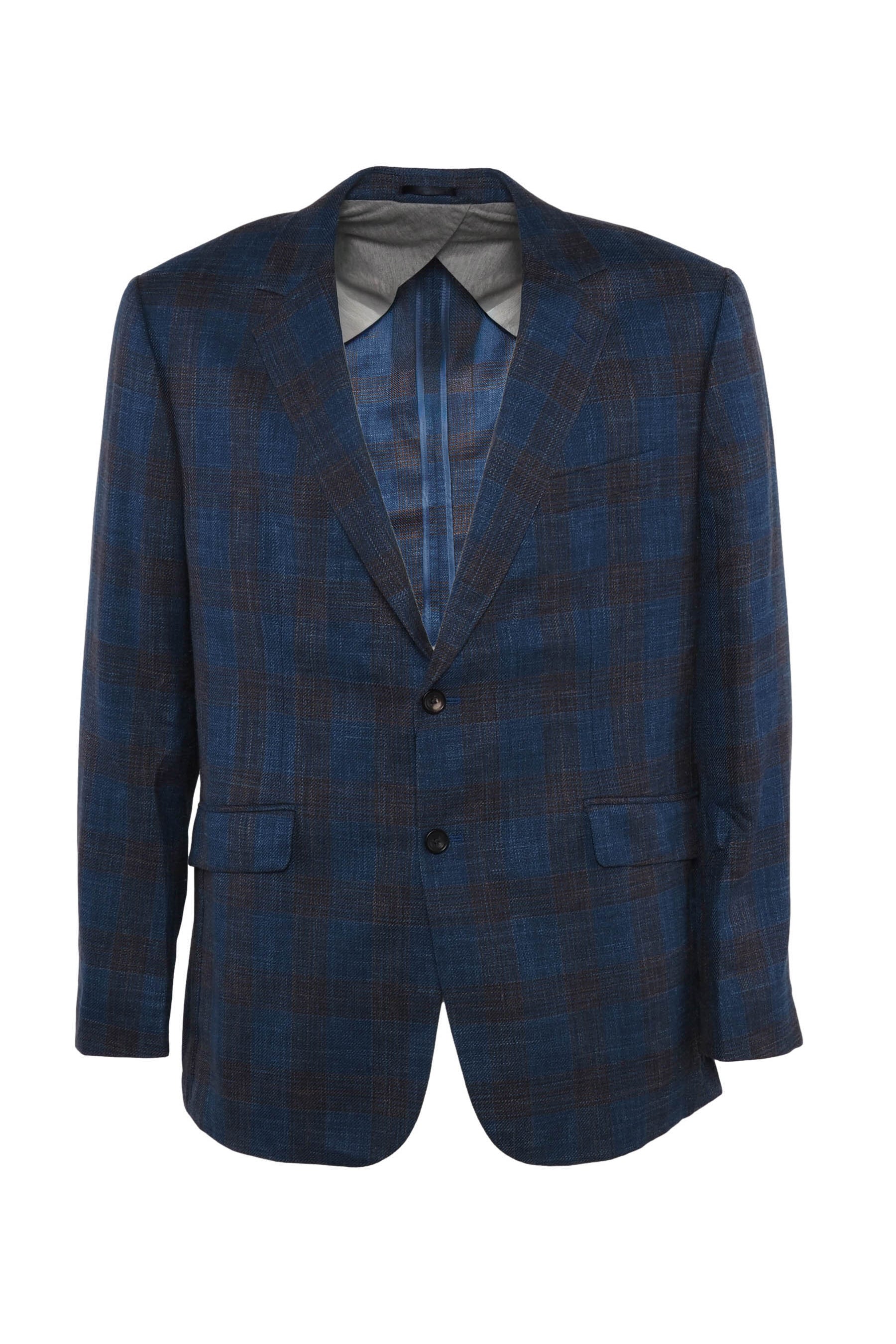 Hackett London Men's Blue Silk Blend Suit Jacket Size 44 R HM443057