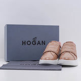 Hogan Women's Pink Leather Rebel H564 H Patta Sneakers Size 40 EU 7 UK 10 US