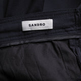 Sandro Men's Dark Navy Wool Blend Trousers Size 38 FR 30 US SHPPA00222