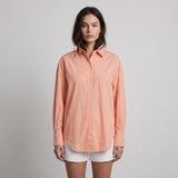 Sandro Women's Pink Long Sleeve Oversized Shirt Size 36 FR 8 UK 4 US SFPCM00621