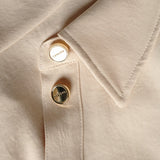 Sandro Damen-Kurzkleid in Beige mit Knopfleiste, Größe 42, FR 12, UK 10, US SFPRO03597