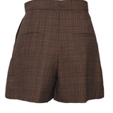 Sandro Women's Brock Check Wool Blend Shorts Size 34 FR 6 UK 2 US SFPSH00273
