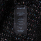 Sandro Women's Black Tweed Cardigan And Skirt Set Size 36FR 8UK 4US SFPCA00894