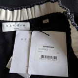 Sandro Damen-Kurzkleid in Schwarz mit Rüschen, Größe 34 FR, 6 UK, 2 US, SFPRO01938