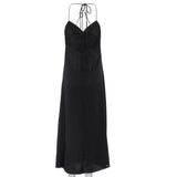 Sandro Women's Black pen Back Midi Dress Size 38 FR 10 UK 6 US SFPRO01853