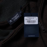 Hackett London Men's Brown Zip 100% Wool Sweater Size M HM702877