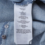 Maje Blaue, mit Nieten verzierte, kurze Jeansjacke für Damen, Größe 40, FR 12, UK 8, US MFPBL00545