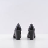 Hogan Women's Black Leather H577 Decollette Heels Size 37 EU 4 UK 7 US