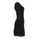 Sandro Women's Black Knit Rhinestone Dress Size 38 FR 10 UK 6 US SFPRO02695