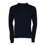 Hackett Mens Sweater Jumper Navy Blue Merino Wool Cashmere Crew XXL