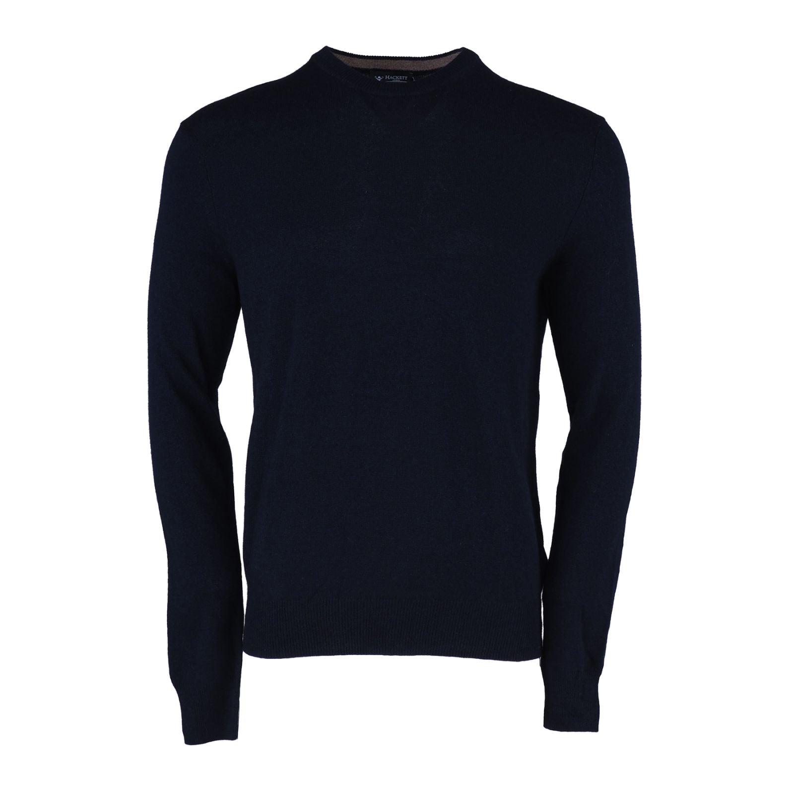 Hackett Mens Sweater Jumper Navy Blue Merino Wool Cashmere Crew XXL