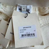 Sandro Paris Women's White Knit Short Skirt Size 42 FR 14 UK 10 US SFPJU00796