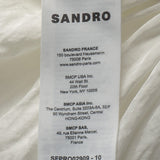 Sandro Women's White V-Neck Long Sleeve Dress Size 36 FR 8 UK 4 US SFPRO02909