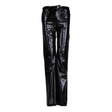 Maje Women's Black Straight Leg Vinyl Trousers Size 36 FR 8 UK 4 US MFPPA00452