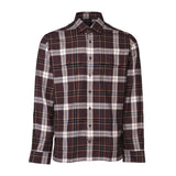 Hackett London Men's Brown Check Slim Fit Flannel Shirt Size M HM309211