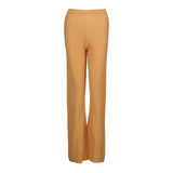 Sandro Women's Orange Knit Flared Trousers Size 34 FR 6 UK 2 US SFPPA00876