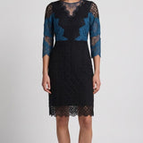Sandro Damen-Kurzkleid aus schwarzer Spitze, Größe 34 FR, 6 UK, 2 US, R20352H
