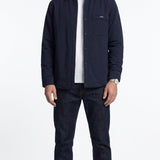 Sandro Men's Navy Wool Blend  Oversized Quilted Overshirt Size L SHPBL00941