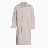 Sandro Paris Men's Beige Cotton Long Trench Coat Size M SHPMA00347