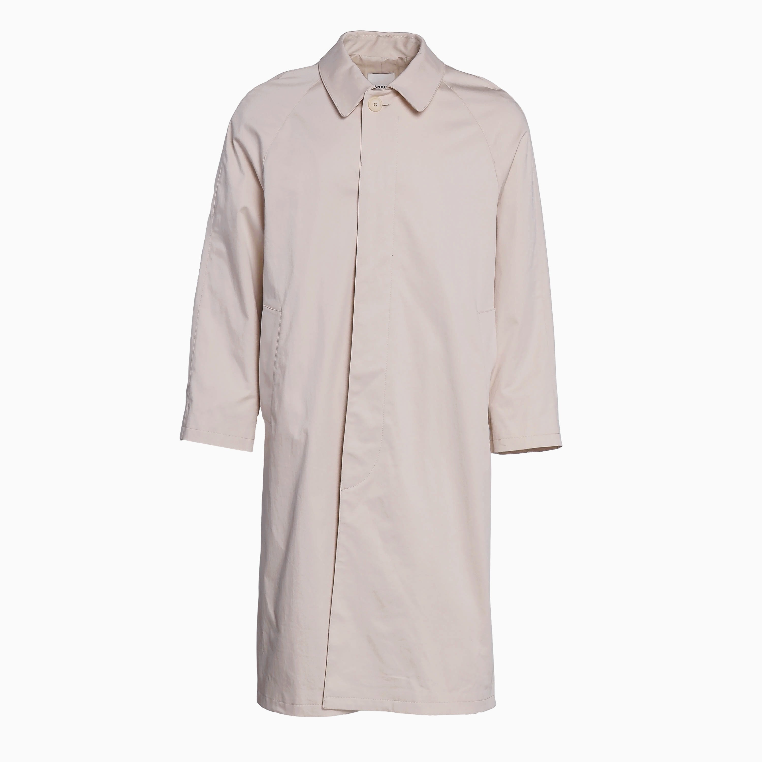 Sandro Paris Men's Beige Cotton Long Trench Coat Size M SHPMA00347