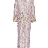 Maje Women's Multicolour Shirt And Trousers Satin Set Size 1 S 8 MFPCM00328