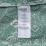 Maje Women's Green Embroidered Cotton Short Dress Size 38FR 10UK 6US MFPRO02288