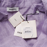 Sandro Women's Purple Short Open Dress Size 40 FR 12 UK 8 US SFPRO02722