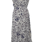 Sandro Damenkleid mit Blumenmuster und blauer Spitzenverzierung, Größe 36 FR, 8 UK, 4 US, R20639E