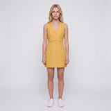 Sandro Women's Orange Linen Blend Short Dress Size 40 FR 12 UK 8 US SFPRO03659