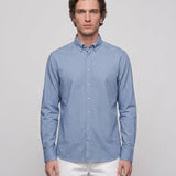Hackett London Men's Blue Slim Fit Floral Shirt Size L HM309144