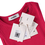 Sandro Paris Women's Pink Knit Ruffle Cropped Top Size 0 XS 6 SFPPU02277