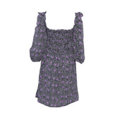 Maje Women's Dark Navy Smocked Short Dress Size 40 FR 12 UK 8 US MFPRO01642