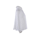 Sandro Women's White Long Sleeve VIscose Blouse Size 36 FR 8 UK 4 US SFPTO00402