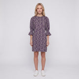 Maje Women's Purple Floral Linen Blend Short Dress Size 34 FR 6UK 2US MFPRO02851