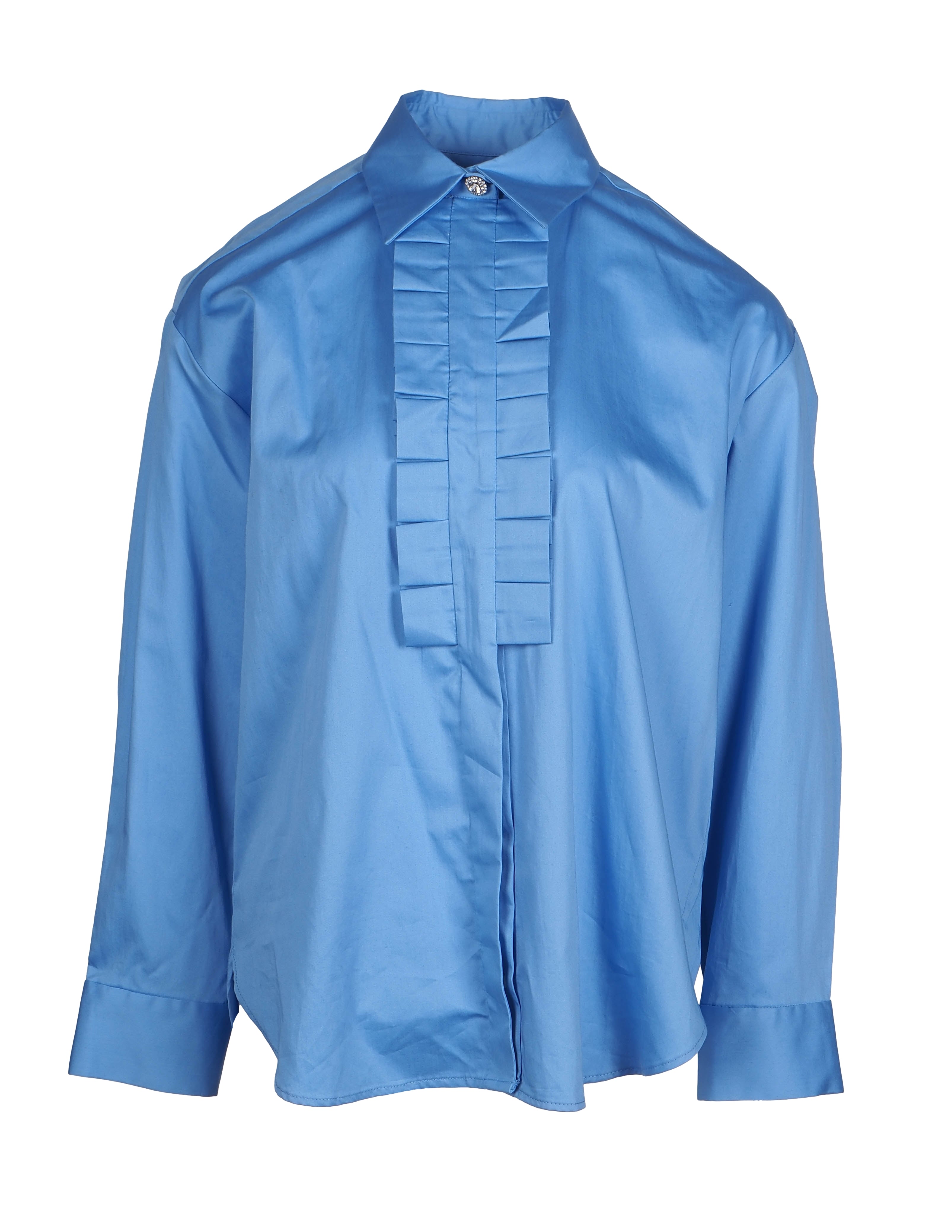 Sandro Women's Blue Long Sleeve Cotton Shirt Size 34 FR 6 UK 2 US SFPCM00956