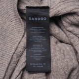 Sandro Paris Women's Grey Knit Wool Alpaca High Neck Sweater Size 2 M SFPPU01574