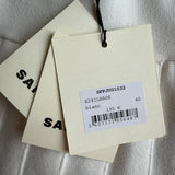 Sandro Paris Women's White Knit Pleated Short Skirt Size 40 L 12 SFPJU01032