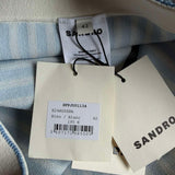 Sandro Women's Blue Knit Striped Short Skirt Size 42 FR 14 UK 10 US SFPJU01134