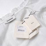Sandro Women's Ecru Lace Linen Blend Dress Size 38 FR 10 UK 6 US SFPRO02902