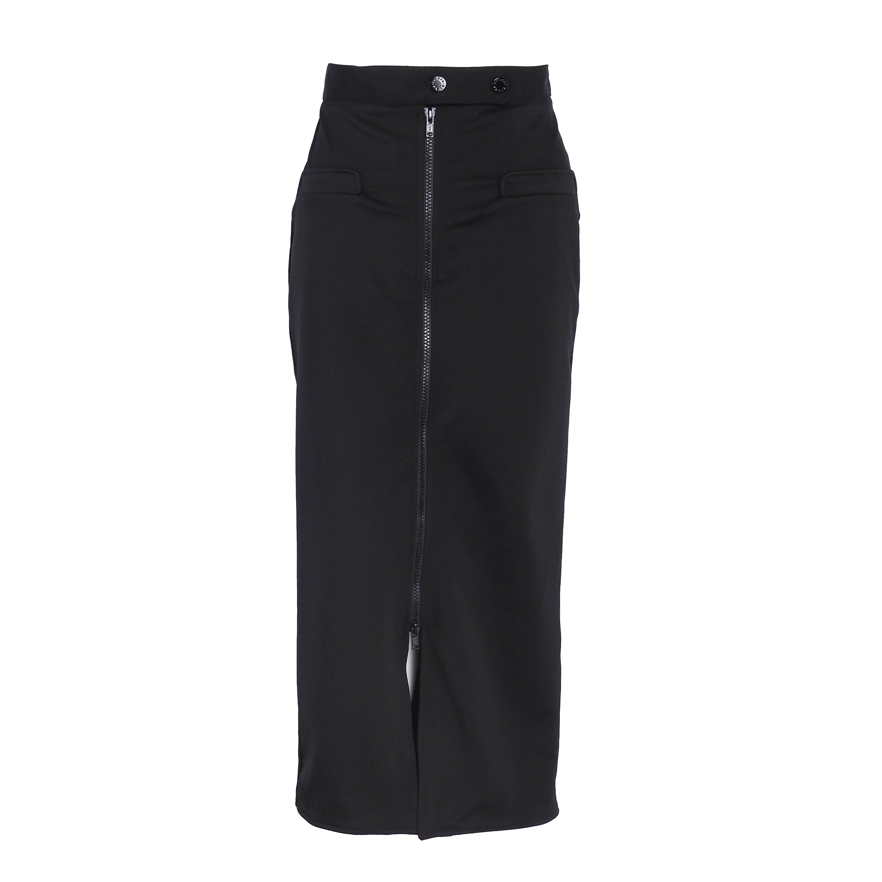Sandro Paris Women's Black Straight Zip Up Midi Skirt Size 38 M 10 SFPJU00918