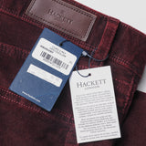 Hackett London Men's Burgundy Corduroy Trousers Size 32L HM212357