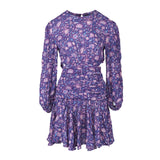 Maje Women's Purple Viscose Floral Short Dress Size 40 FR 12 UK 8 US MFPRO02586