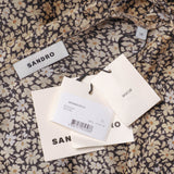 Sandro Women's Beige Floral 100% Silk Dress Size 38 FR 10 UK 6 US SFPRO02515